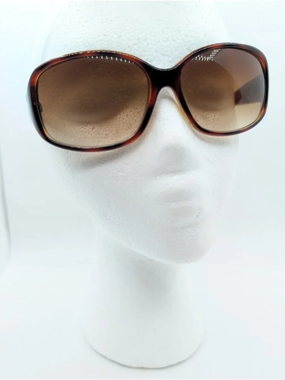 Steve Madden Sunglasses Brown faux Tortoise Women's Gold Side Logo S295 TSGD